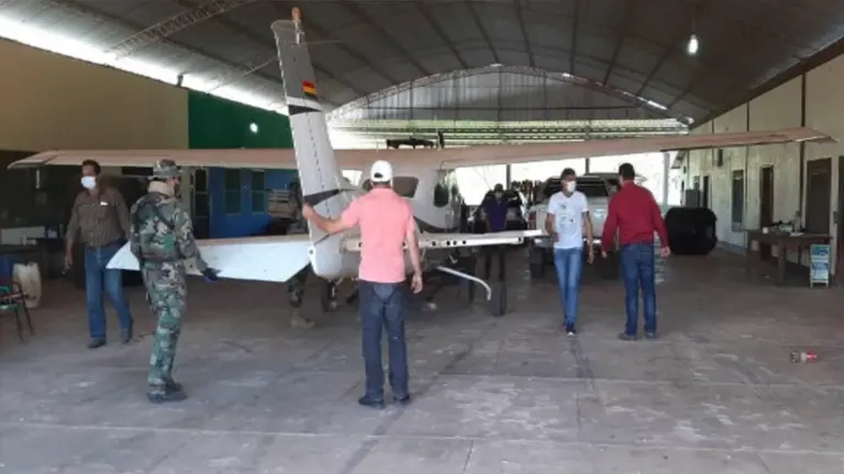 Secuestro de una avioneta en Bella Vista. Fotograf&iacute;a: FELCN