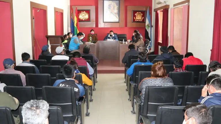 Una imagen de la reuni&oacute;n en Quillacollo. Foto: GAMQ