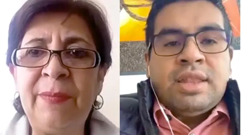La presidenta de Aserac, Vivian Cardona, y el vicepresidente, Tony Salazar, durante una conferencia vía zoom.