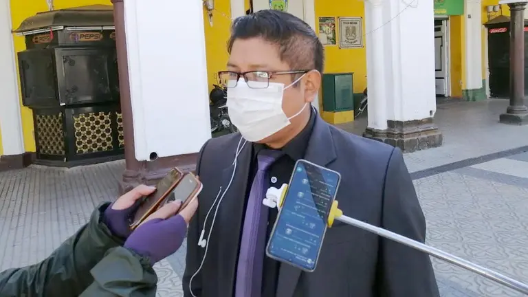 El jefe de Epidemiolog&iacute;a del Servicio Departamental de Salud (SEDES), Yercin Mamani. OPINIÓN