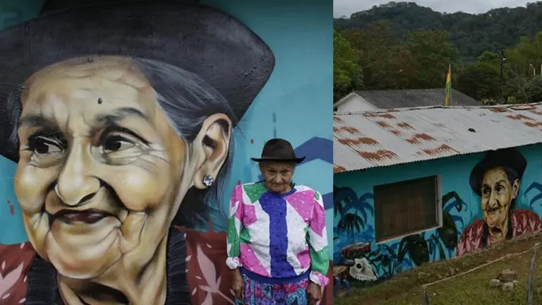 Un mural de la iniciativa pintado en la comunidad Vado del Yeso de Vallegrande.   FUENTE- FACEBOOK