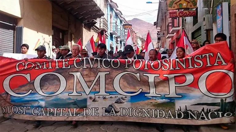Movilizaci&oacute;n de Comcipo, en 2020. ERBOL