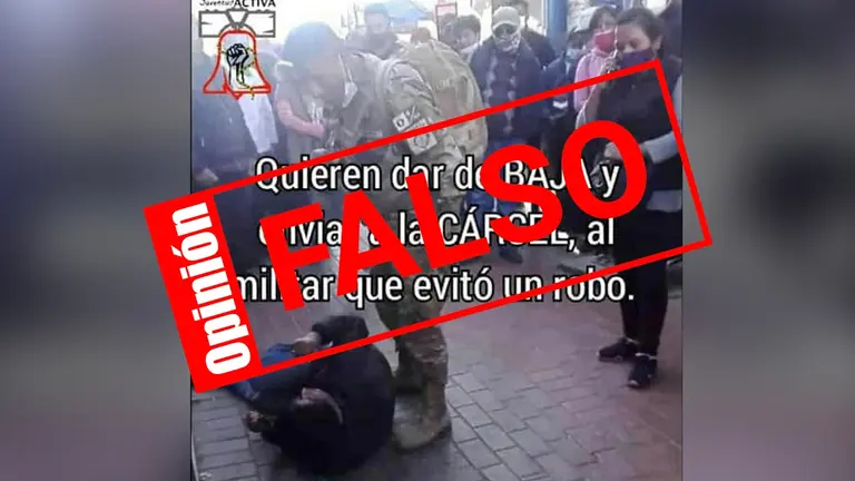 Desinformaci&oacute;n que circula en redes indicando que el militar ser&aacute; enviado a la c&aacute;rcel.