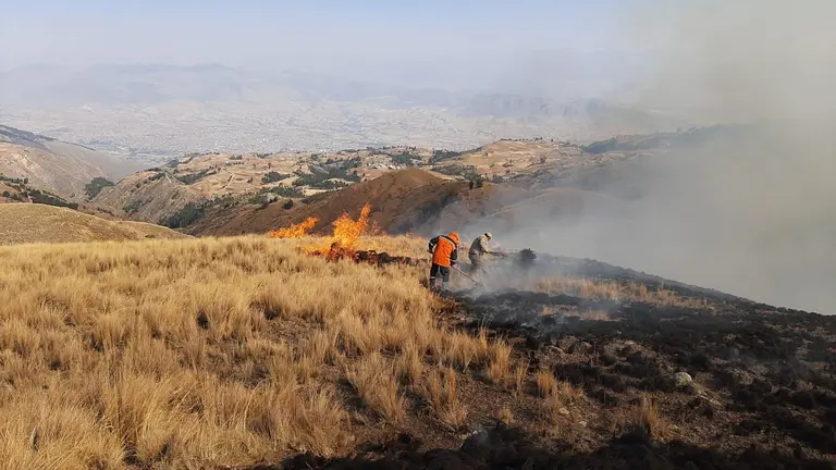 Incendio en Sacaba. Foto: Alcald&iacute;a de Sacaba