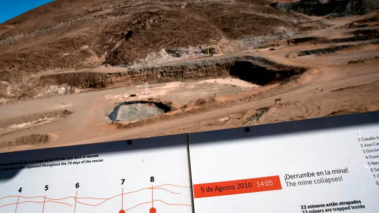 Fotografía de la ubicación de la mina San José, donde hace una década 33 mineros quedaron atrapados. EFE
