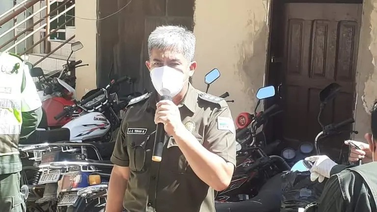 El comandante de la Polic&iacute;a de Santa Cruz, Jos&eacute; Enrique Ter&aacute;n. FOTO: Frecuencia Policial Santa Cruz