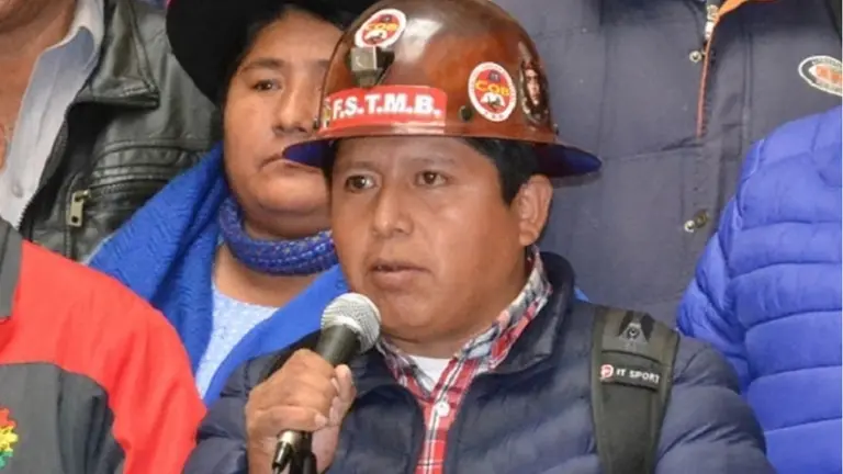 Juan Carlos Huarachi, ejecutivo de la Central Obrera Boliviana. ERBOL