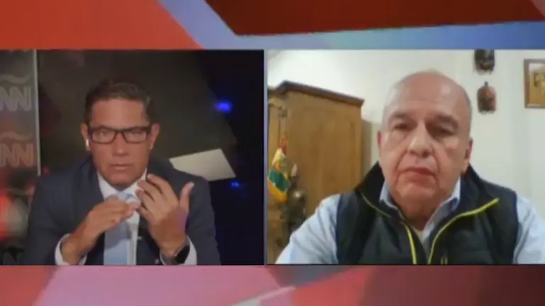 El ministro Murillo, durante una entrevista en la cadena de televisi&oacute;n CNN.