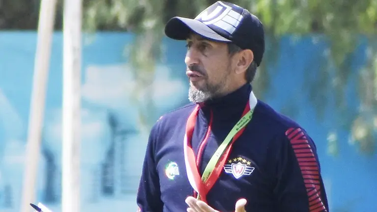 Cristian D&iacute;az, cuando era t&eacute;cnico de Wilster. ARCHIVO