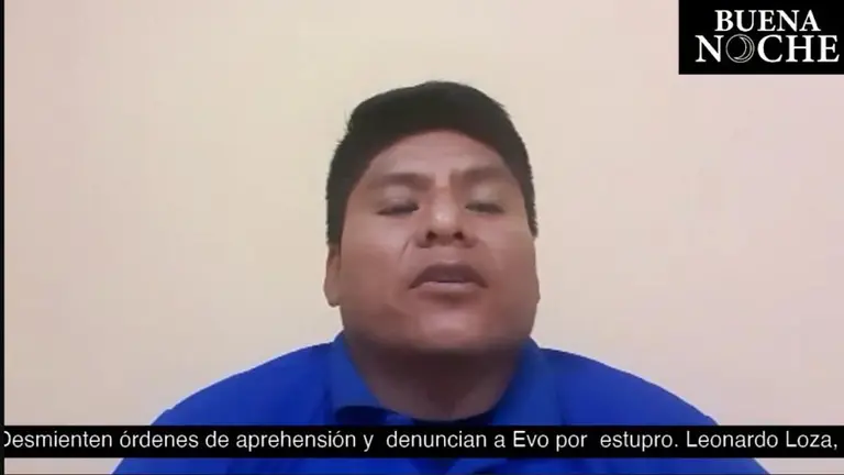 El dirigente cocalero Leonardo Loza, durante una entrevista en Buena Noche.