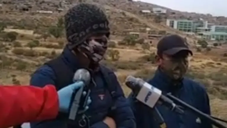 Un dirigente "autoconvocado" brinda una conferencia de prensa. Captura de video RKC