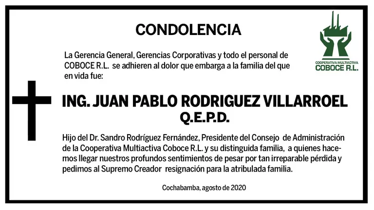 Ing. Juan Pablo Rodr&iacute;guez Villarroel | COBOCE R.L.