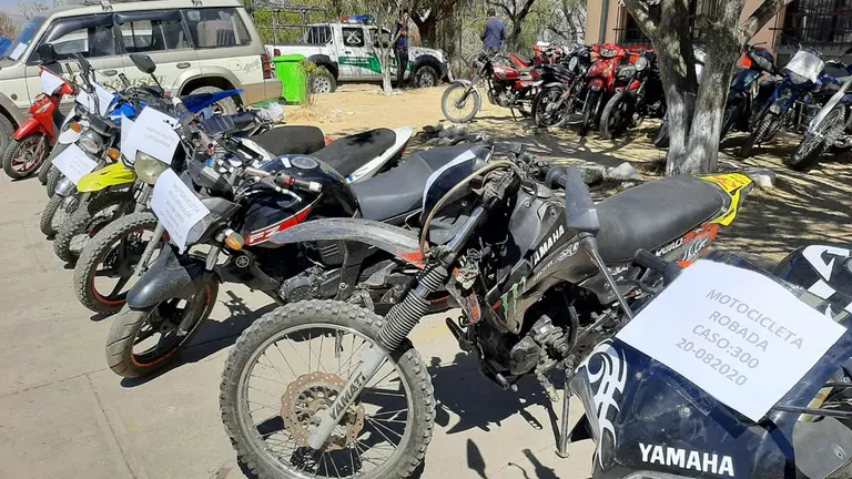 Las motos recuperadas se habían sido reportadas como robadas. FOTO- OPINIÓN 