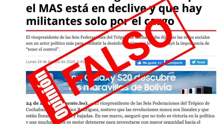 Captura del portal en el cual se difundi&oacute; la informaci&oacute;n err&oacute;nea.