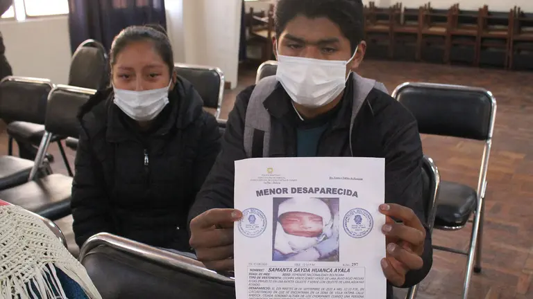 Jovenes padres de la niña robada piden la devolucion de su niña. Peter Luna.