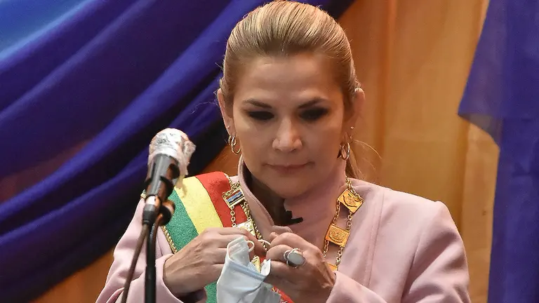La expresidenta Jeanine &Aacute;&ntilde;ez, en un acto protocolar. ABI