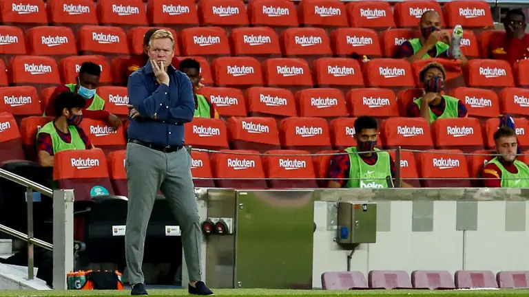 Ronald Koeman, director t&eacute;cnico del F.C. Barcelona. EFE