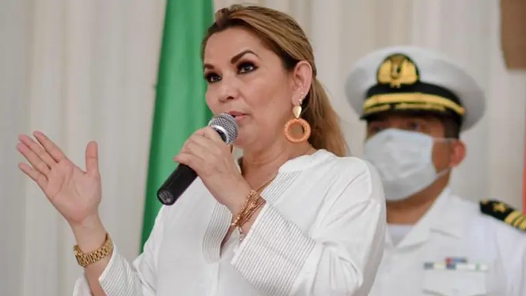 Jeanine &Aacute;&ntilde;ez, expresidenta de Bolivia. ABI