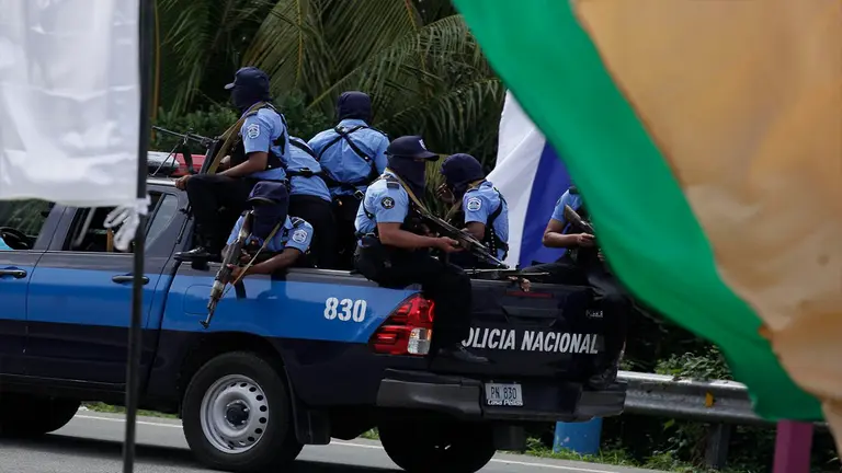Polic&iacute;a de Nicaragua. EFE