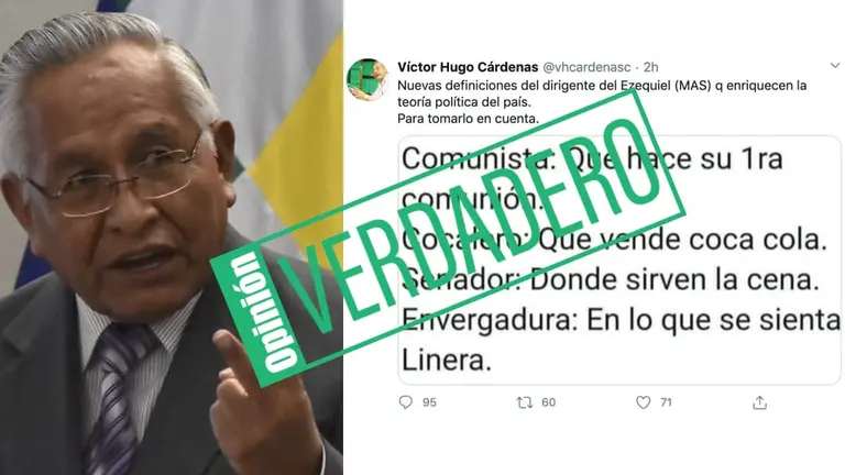 Tuit del ministro de Educaci&oacute;n, Cultura y Deportes, V&iacute;ctor Hugo C&aacute;rdenas.