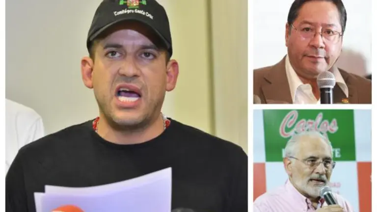 Luis Fernando Camacho de Creemos, Luis Arce Catacora, del MAS; y Carlos Mesa, de Comunidad Ciudadana. Oxigenobo