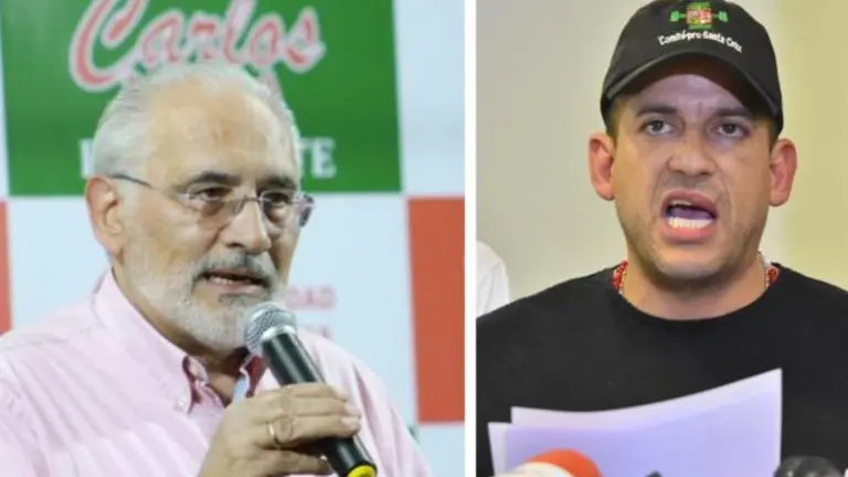 Carlos Mesa y Fernando Camacho, de Comunidad Ciudadana y de Creemos, respectivamente. OXIGENO