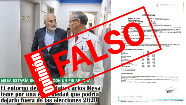 Carlos mesa niega que padece Alzheimer.