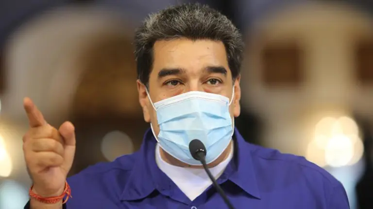 El presidente venezolano, Nicolás Maduro, mientras ofrece declaraciones en Caracas (Venezuela). EFE
