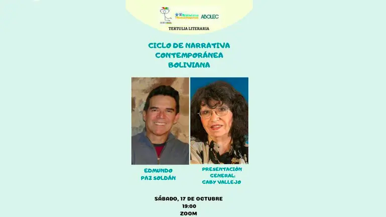 Gaby Vallejo conversa con Edmundo Paz Soldán en encuentro de narrativas