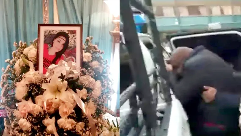 Fotografías del velorio de Melvi y el principal sospechoso de su muerte. Cortesía 