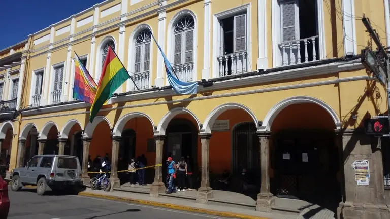 La fachada de la Alcald&iacute;a Municipal de Cochabamba. ARCHIVO