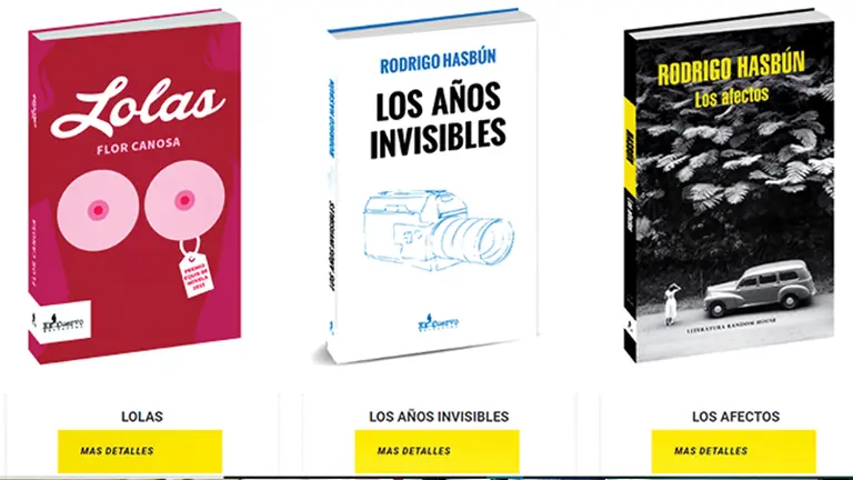 Una vista de la plataforma de la tienda virtual de la Cámara Departamental del Libro. CAPTURA DE PANTALLA    