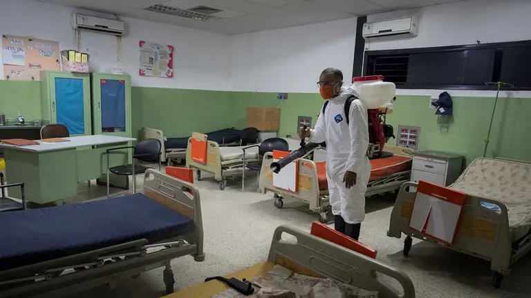 Sasla de coronavirus en hospital en Venzuela. EFE