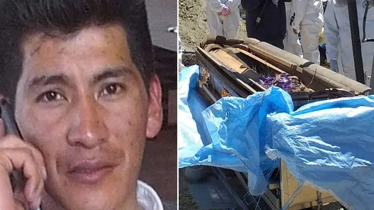 Imagen del Teniente, Jorge Clavijo y su exhumaci&oacute;n. ERBOL
