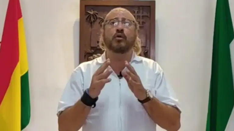 El l&iacute;der del Comité Civico de Santa Cruz, Rómulo Calvo. ABI