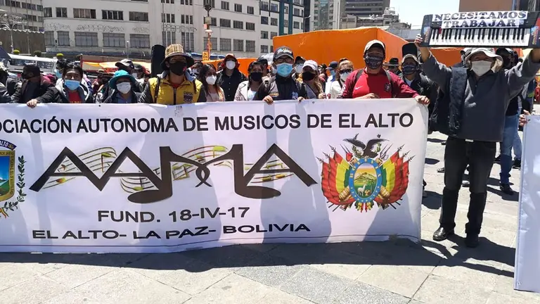 Una vista de la marcha que se realizó el jueves en La Paz. PETER LUNA