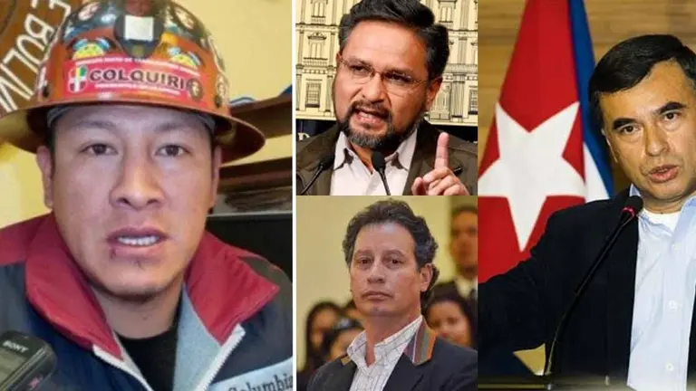 Orlando Guti&eacute;rrez, Juan Ramon Quintana, C&eacute;sar Navarro y Alfredo Rada. Urgente.bo