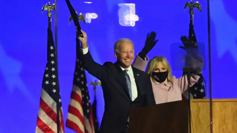 Biden en conferencia de prensa breve. EFE
