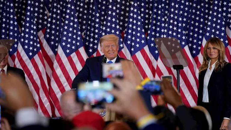 Donald Trump en conferencia de prensa. EFE
