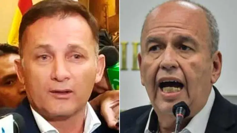 Los exministros de Defensa Fernando L&oacute;pez y de Gobierno Arturo Murillo./ ARCHIVO-ERBOL