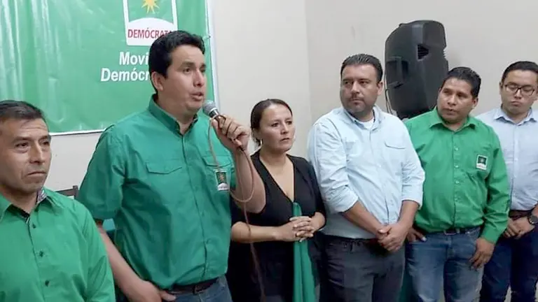 Miembros del comité ad hoc de Demócratas en Cochabamba. DEMÓCRATAS