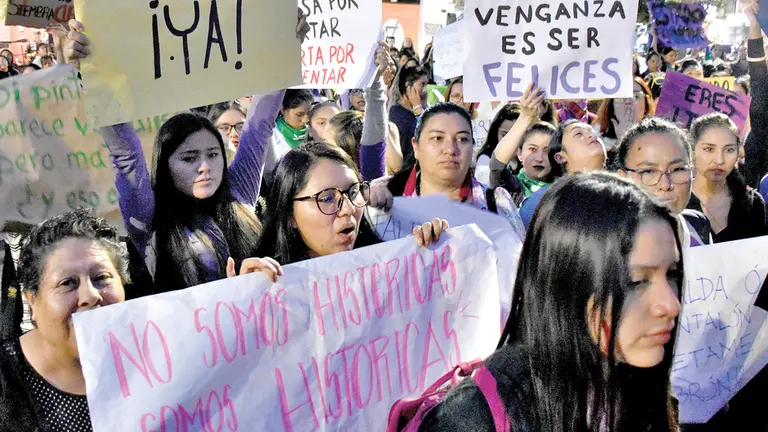 Una marcha en contra de la violencia hacia las mujeres. Noé Portugal