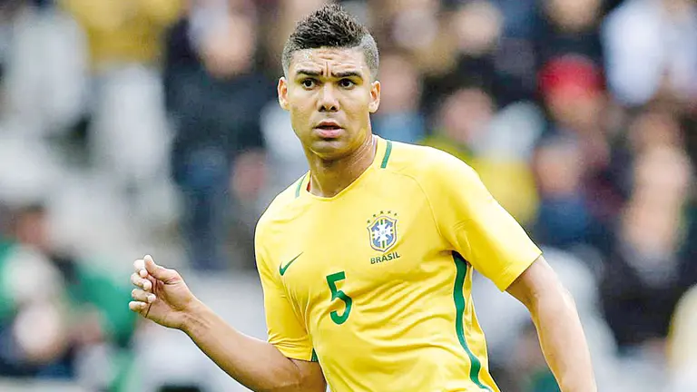 El jugador Casemiro, con la camiseta de la Canarinha. AS.COM