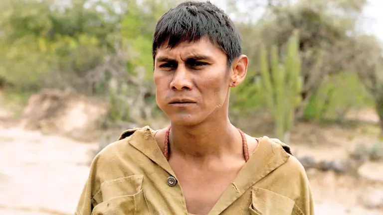 Raymundo Ramos como Liborio, uno de los personajes de la película boliviana Chaco.   