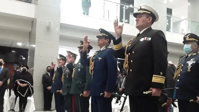 Posesi&oacute;n del nuevo Alto Mando Militar en la Casa Grande del Pueblo. (Peter Luna)