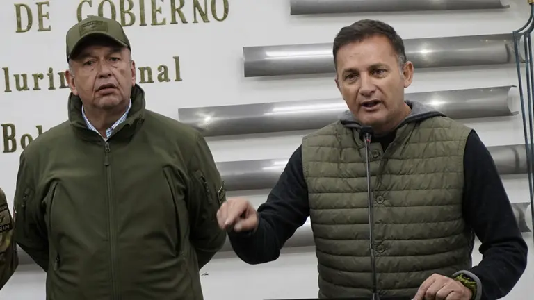 Los exministros Arturo Murillo y Fernando López. ARCHIVO