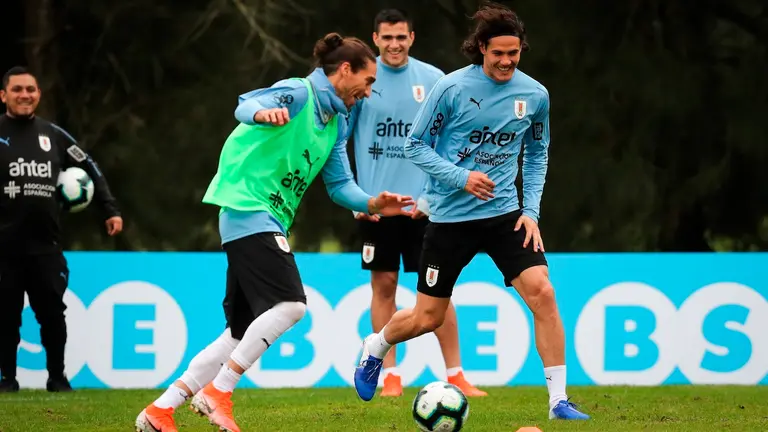 Un entrenamiento de Uruguay en su complejo de Montevideo. EFE-ARCHIVO
