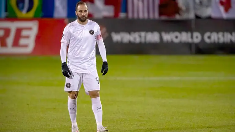 Los argentinos Gonzalo Higuaín, jugador del Inter Miami. INFOBAE.COM