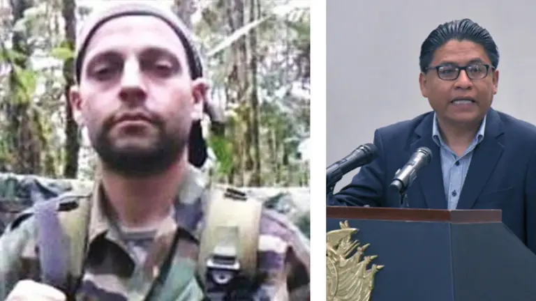 Facundo Morales (izq) y el ministro de Justicia, Iv&aacute;n Lima