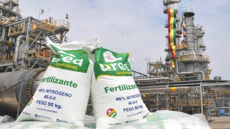 Una vista de la planta de urea y amoniaco ubicada en Bulo Bulo, en Cochabamba. No&eacute; Portugal